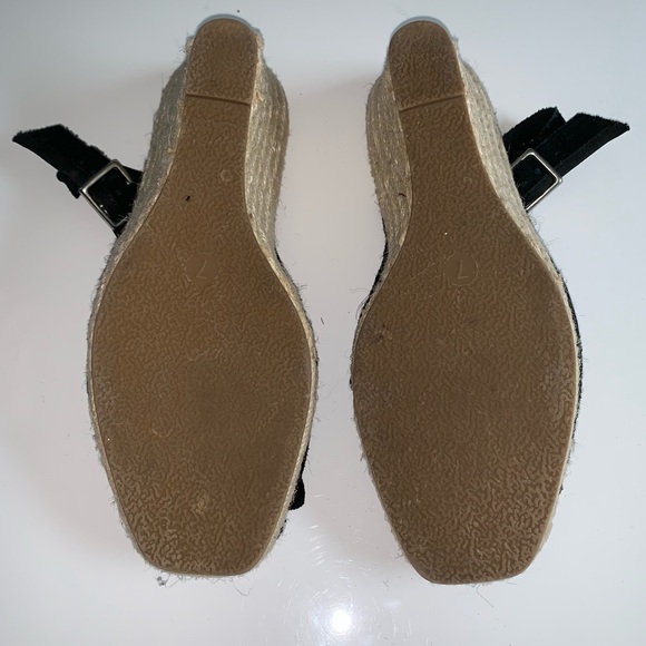 Bandolino | Espadrille Peep Toe Black/Tan Size 7 - Picture 3 of 4